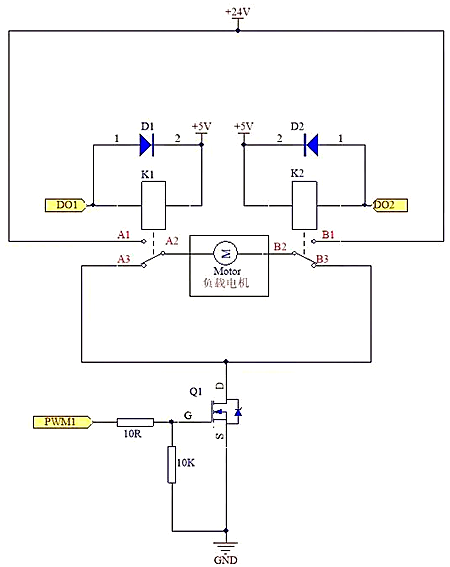 MOS管驅(qū)動電機(jī)電路
